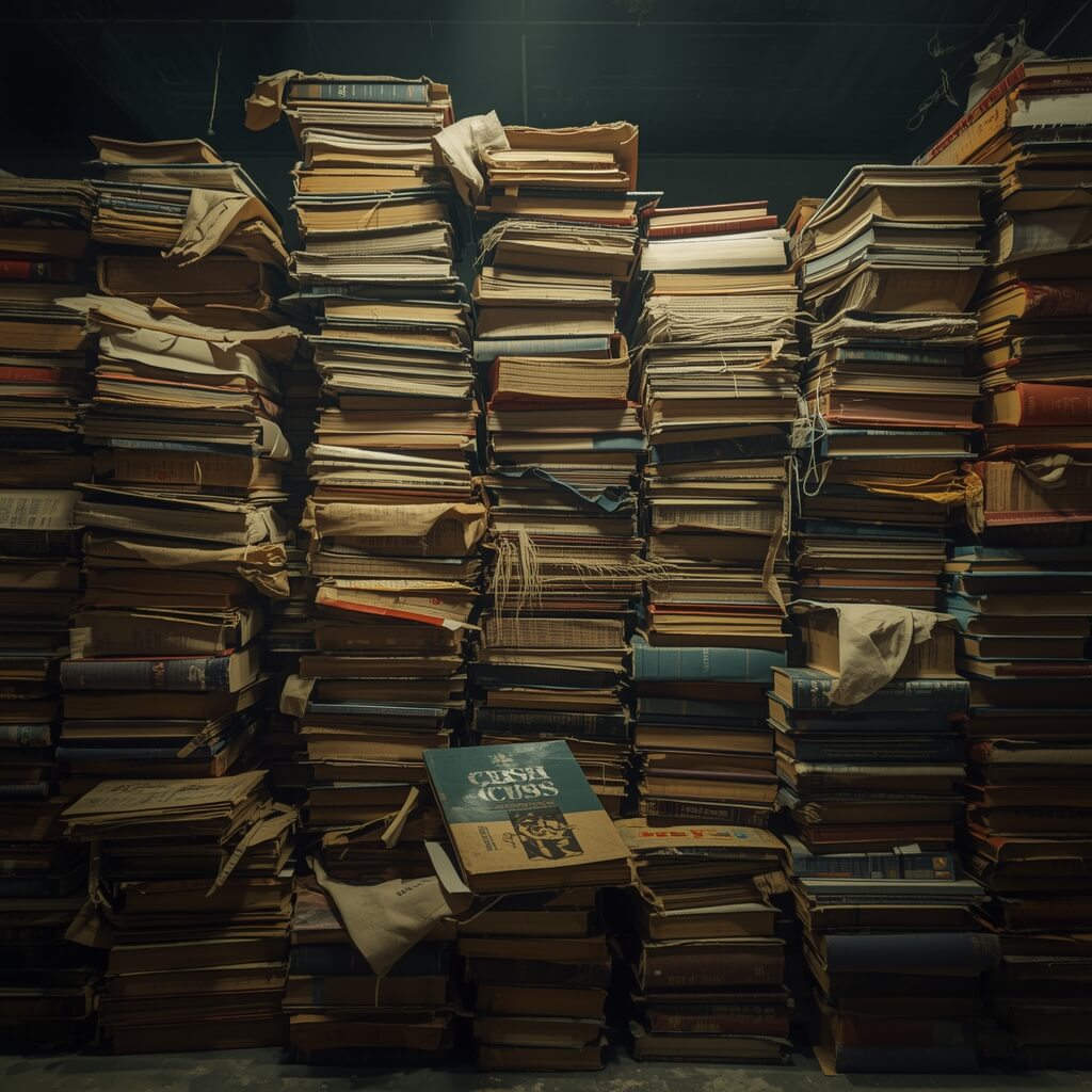 Stack of old books